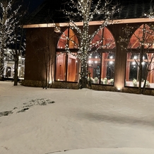 ララシャンス　博多の森の画像｜雪が降った日に訪れた挙式会場