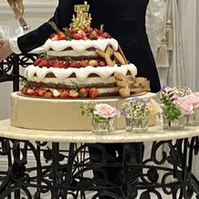 キャナルサイド　ララシャンスの画像｜ケーキ入刀の際のケーキです。