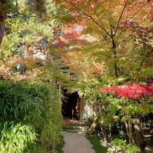 THE FUJIYA GOHONJIN（藤屋御本陳）の画像｜式場までの道（中庭？）です