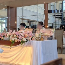 アートグレイス ウエディングコースト 大阪の画像｜披露宴にて
ゲストテーブルからの高砂の様子