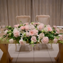 アートグレイス　ウエディングコースト　東京ベイの画像｜高砂席の装花
1番安価な装飾です