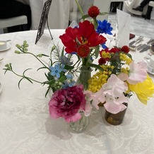 セント・ラファエロチャペル御堂筋の画像｜テーブルウェアは色とりどりのお花