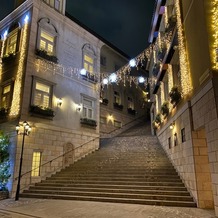 覚王山ル・アンジェ教会／RESTAURANT VITRA NAGOYAの画像｜夜の風景、3月なので　少し肌寒かったです