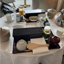 パレスホテル東京（PALACE HOTEL TOKYO）の画像｜挙式当日の朝食です。インルームの和食を選びました。
