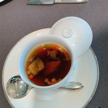 パレスホテル東京（PALACE HOTEL TOKYO）の画像｜15000円のコースから変更したクラシックコースのフォアグラ入りのスープです。