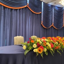 ホテルニューグランドの画像｜ビタミンカラーで統一してもらったテーブル装花！大満足です。