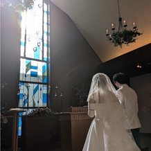 西鉄グランドホテルの画像｜下見で気に入ったチャペル。親族からもとても好評でした。