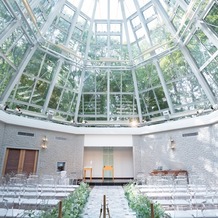 水戸プラザホテルの画像｜ラピュタという会場で曇りでも木があるためあまり気にならない