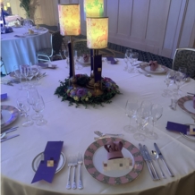 ディズニーアンバサダーホテルの画像｜ラプンツェルの部屋のテーブル。とってもかわいい！けど、彼の反応は微妙でした。