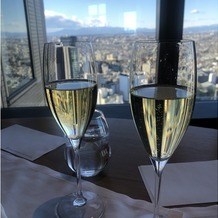 セルリアンタワー東急ホテルの画像｜披露宴当日と同じ乾杯用のシャンパンです。