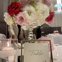 マリンパレスかごしまの画像｜テーブルの花にこだわりました。
自分のしたい感じが伝わり、満足でした。