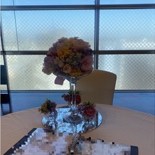 ラグナスイート新横浜　ホテル＆ウエディングの画像｜試食テーブルに飾られた花です