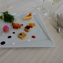 ホテルフラッグス 九十九島の画像｜前菜。お洒落な盛り付けで美味しかった。