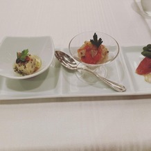 ホテルメトロポリタン盛岡　ＮＥＷ　ＷＩＮＧの画像｜ウェディングフェアの料理です！