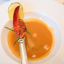 Wedding of Legend ＧＬＡＳＴＯＮＩＡ（グラストニア）の画像｜コースのスープ料理です。
スープの味が濃厚でした。