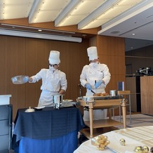 東京ドームホテルの画像｜メインのお肉料理のときに、演出として目の前でカットしていただきました。