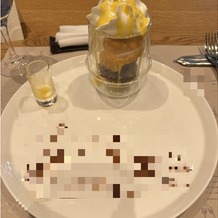 Ｒｏｕｇｅ　Ａｒｄｅｎｔ（ルージュアルダン）の画像｜試食のデザートです。
私の趣味に合わせた絵柄にしてくれました。