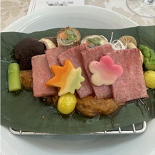 明治神宮・明治記念館の画像｜和食の、和牛ステーキと野菜と味噌。少し味が濃かったけど、お酒を飲む方には好かれそう！