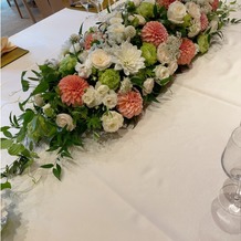 明治神宮・明治記念館の画像｜新郎新婦テーブル装花