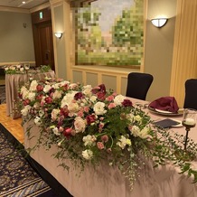 ウェスティンホテル東京の画像｜メインテーブルのお花です。