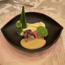 横浜ベイホテル東急の画像｜ステーキに西京味噌ソースがのっているメインの肉料理。定番な感じではないですがとても美味しかったです。