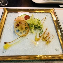 ウェディングスホテル・ベルクラシック東京の画像｜試食の前菜
れんこんチップスが美味しかったです！