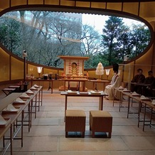 ホテル椿山荘東京の画像｜神式では、結婚式のあいまだったので
本物の神主さんや巫女さんに会えて感動でした。