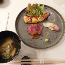 ホテル椿山荘東京の画像｜メインのお魚とお肉、お寿司と名物の茄子の鴫炊き