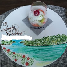 RESTAURANT LUKE with SKY LOUNGE（レストラン ルーク ウィズ スカイラウンジ）の画像｜見学時に出てきた石垣島をイメージしたデザートプレート