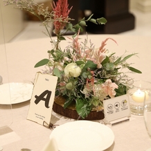 アーククラブ迎賓館　金沢の画像｜テーブルナンバーは手作りしました。