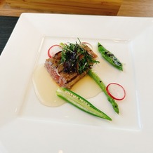 アーヴェリール迎賓館　岡山の画像｜お肉料理。
ナイフを入れても口に入れてもフワッとした感じがたまらなく美味しい。
