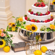 アーククラブ迎賓館　福山の画像｜ウェディングケーキとまわりの装飾