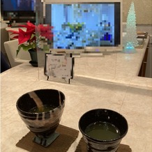 ホテル　メルパルク横浜の画像｜お茶を出していただいたのですが、引き出物のサンプルでもありました！