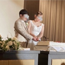 ホテル　メルパルク大阪の画像｜披露宴会場のケーキ