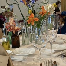 ラ・クラリエールの画像｜テーブルのお花が可愛かった