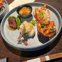 フォーチュン ガーデン 京都（FORTUNE GARDEN KYOTO）の画像｜ブライダルフェアの試食です。オマール海老と牛フィレすごく美味しかったです。