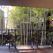 フォーチュン ガーデン 京都（FORTUNE GARDEN KYOTO）の画像｜会食会場の外には広がる竹林。まるで嵐山。