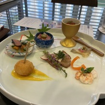 鶴見ノ森　迎賓館の画像｜試食でいただいたお料理。前菜(白)