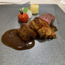 鶴見ノ森　迎賓館の画像｜フォアグラとローストビーフです。
すごく美味しかったです。