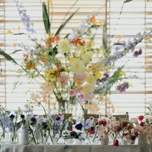 リストランテKubotsuの画像｜高砂はテーブルとバックに装花を飾りました。バックに花があると写真が華やかになります