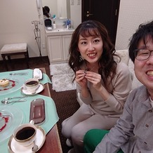 KOBE St.MORGAN CHURCH（神戸セントモルガン教会）の画像｜披露宴中に、デザートをゆっくり食べる時間がなかったので、
披露宴終了後に、控室にもってきていただい