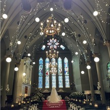 宮の森フランセス教会の画像｜期間限定でライトアップされていました。