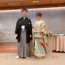 名古屋　河文の画像｜新郎新婦の衣裳　全身　お色直し後