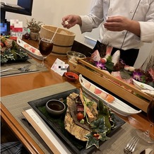 ラヴィール金沢の画像｜式場見学の試食にて目の前でシェフが寿司を握る