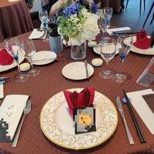 ｍｏｉｔｉｅ　ｍｏｉｔｉｅ（モアチェ　モアチェ）～リバーサイドテラス～の画像｜テーブル装飾。秋らしいクロスの色にしました。