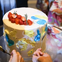 ザ・ピーク　プレミアムテラスの画像｜ペイントケーキ、青・水色・黄色