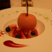 高山グリーンホテル　の画像｜デザートのイチゴとマスカルポーネのムース。とても美味しかったです。