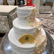 百花籠（ひゃっかろう）―Neo Japanesque Wedding―の画像｜内覧会　ウェディングケーキ　実物を見れるのでイメージが湧きました