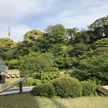 国際文化会館（International House of Japan）の画像｜二階から見た会場景色。木々に囲まれ、周りの建物も見えず、六本木にいることを忘れるような空間でした。