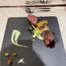 ＫＯＴＯＷＡ 京都 八坂（コトワ 京都 八坂）の画像｜和牛のステーキです。お肉が少し固かったです。ソースは枝豆のソースが美味しかったです。